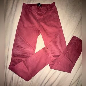 Red maroon pants jeggings - medium
